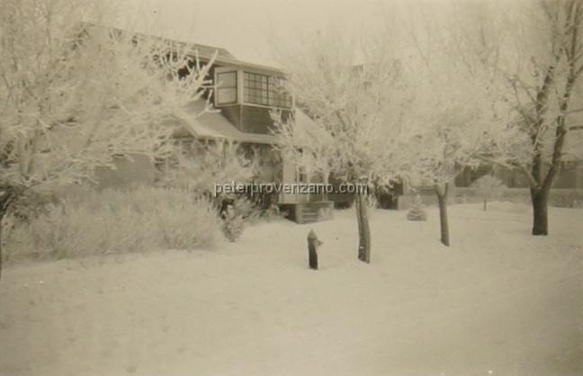 Peter Provenzano Photo Album Image_copy_126.jpg - "Our love Nest."  House rented by Peter and Fay Provenzano in Weyburn, Canada (Saskatchewan province) during the 
winter of 1942.